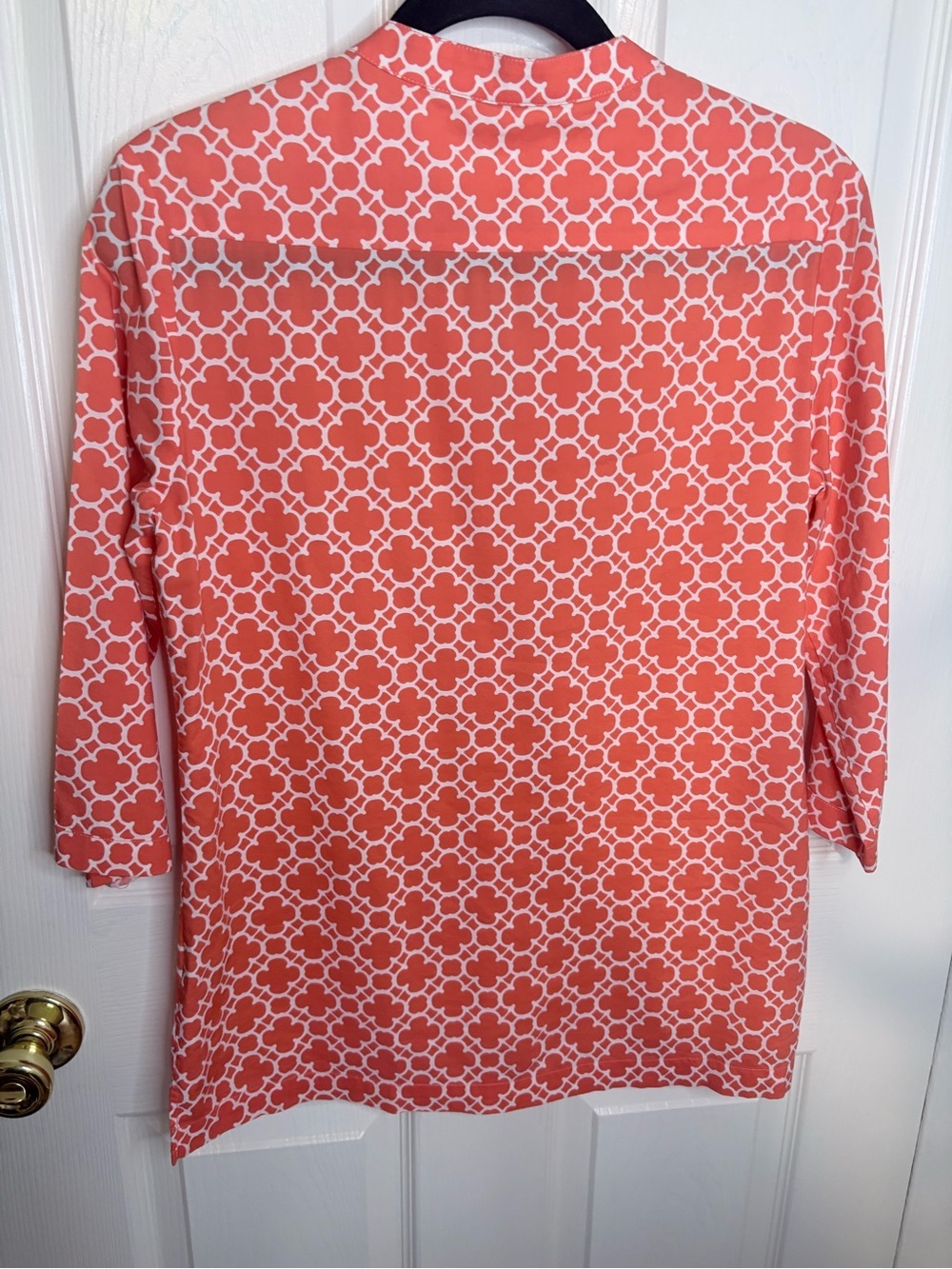 Peter Millar Women’s Coral Geometric Print Tunic Blouse Size Small - Picture 7 of 10